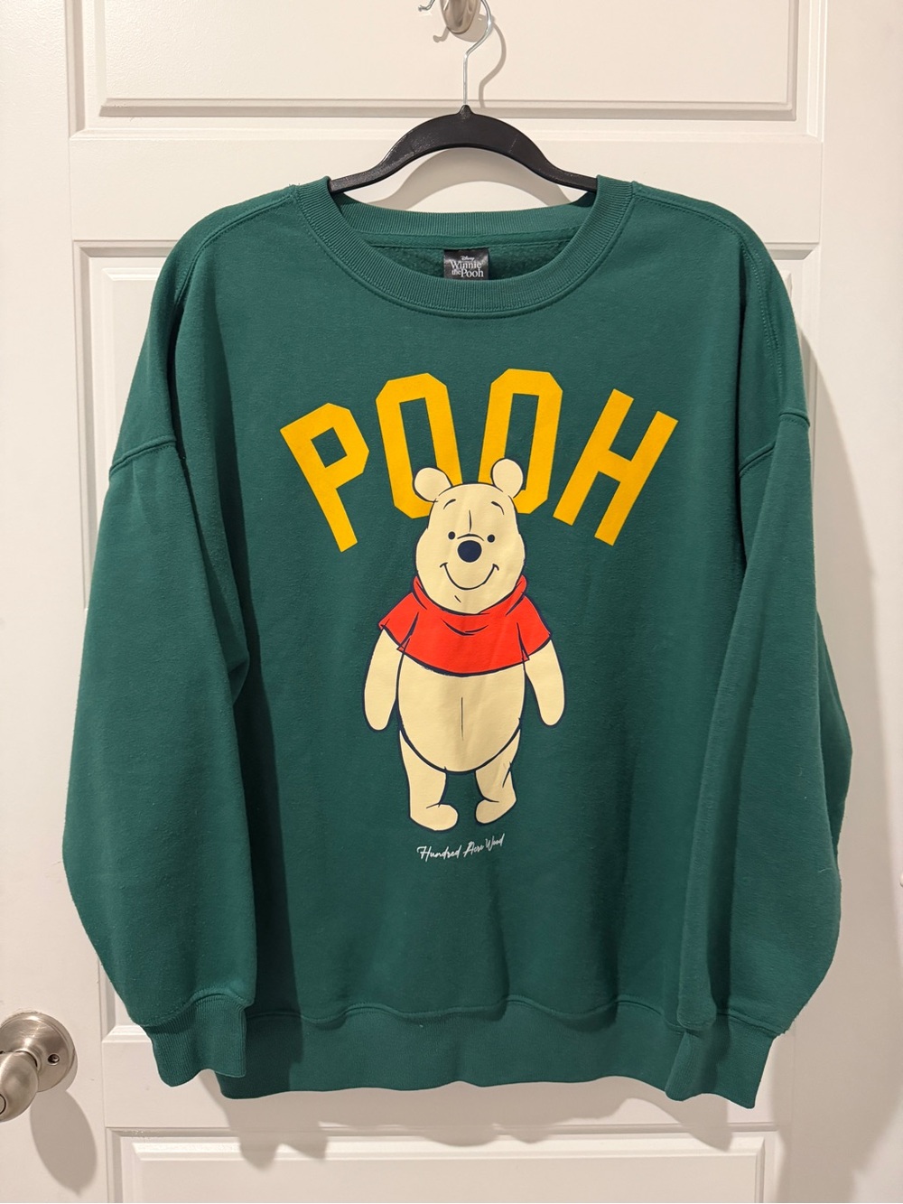 Disney Green Winnie the Pooh Graphic Crewneck Sweater